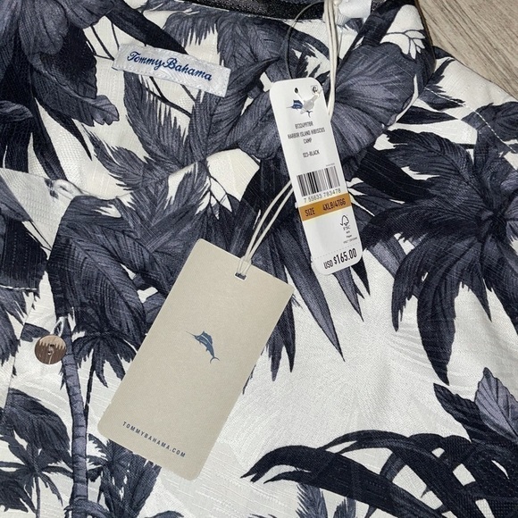 New Blue Note Tommy Bahama Harbor Hibiscus camp - Picture 3 of 7